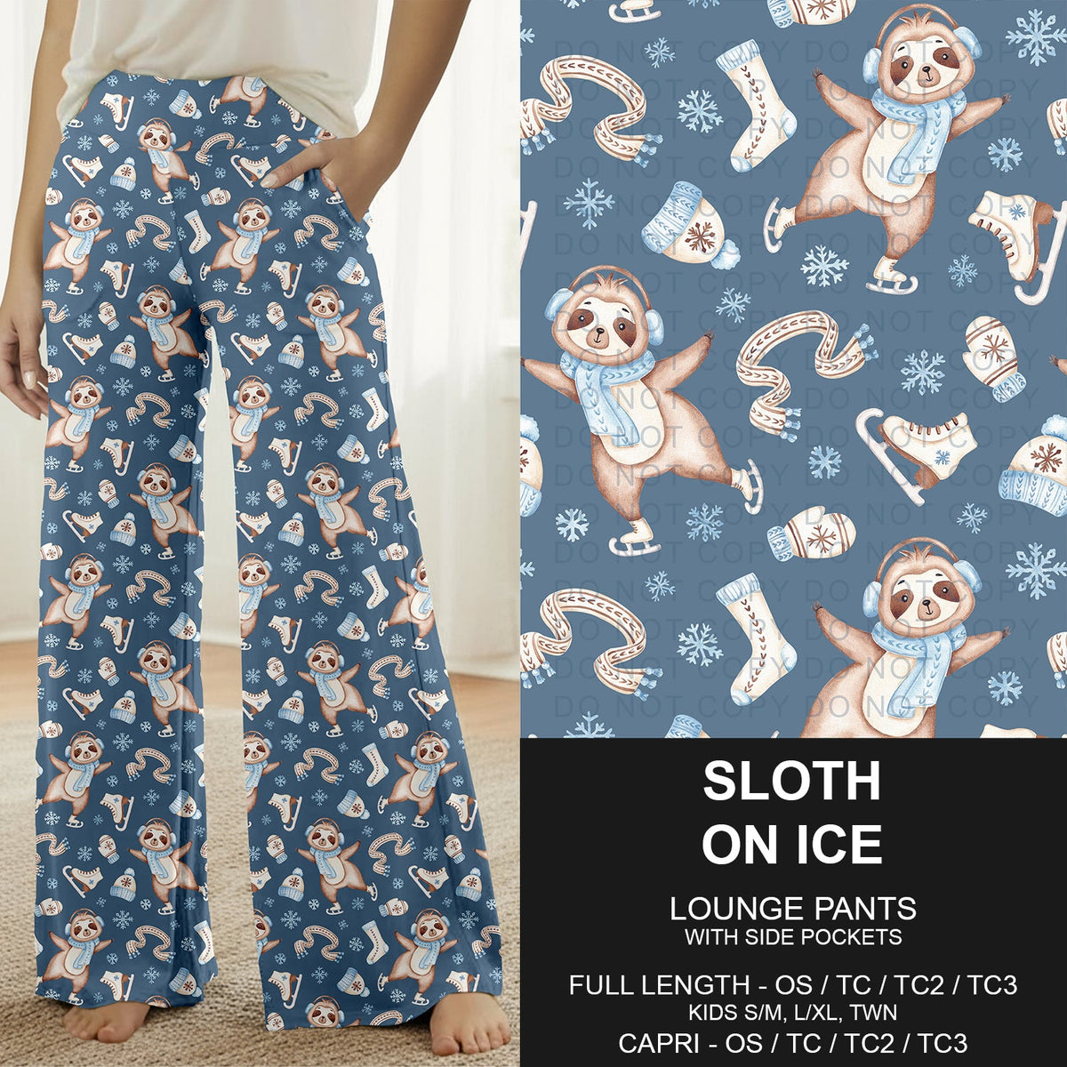 B313 - Preorder Sloth on Ice Lounge Pants (Closes 9/20. ETA: late Nov.)