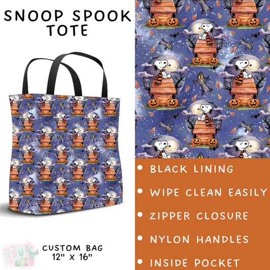 Batch #411 - July Request Run - Closes 9/11 - ETA late October - Snoop Spook Tote