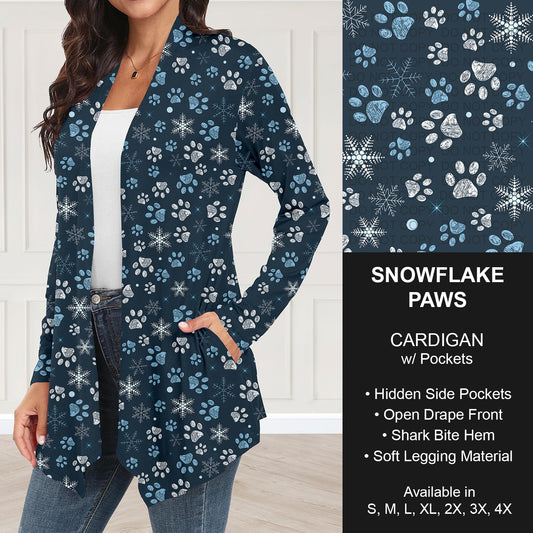 B253 - Preorder Snowflake Paws Cardigan w/ Pockets (Closes 9/28. ETA: late Nov.)