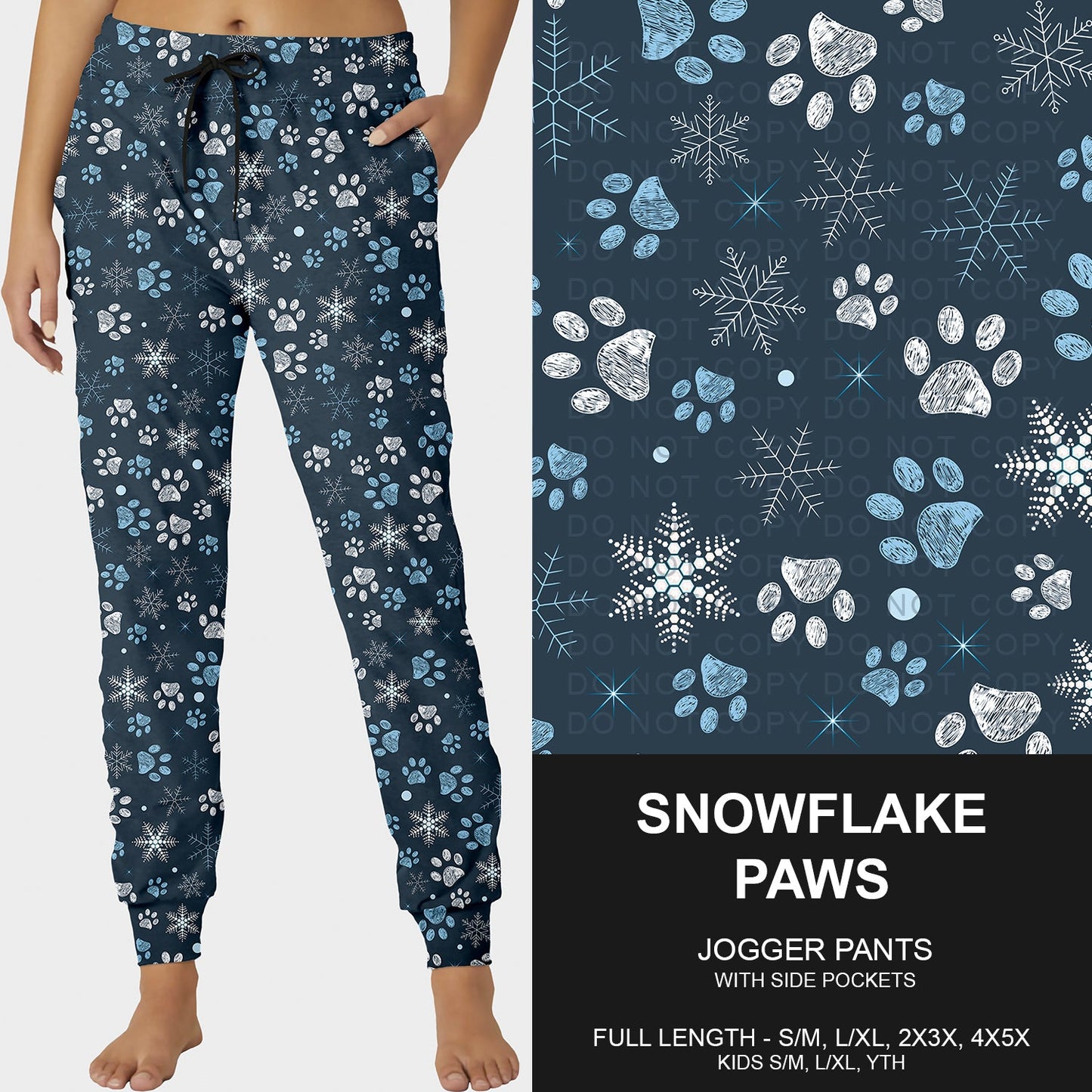 B253 - Preorder Snowflake Paws Joggers (Closes 9/28. ETA late Nov.)