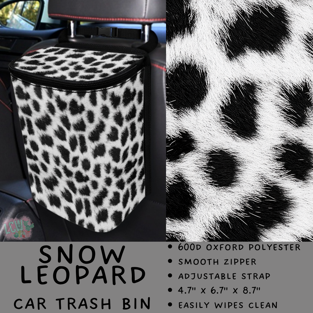 Batch #423 - Car Accessories - Closes 10/2 - ETA mid/late Nov - Snow Leopard Car Trash Bin