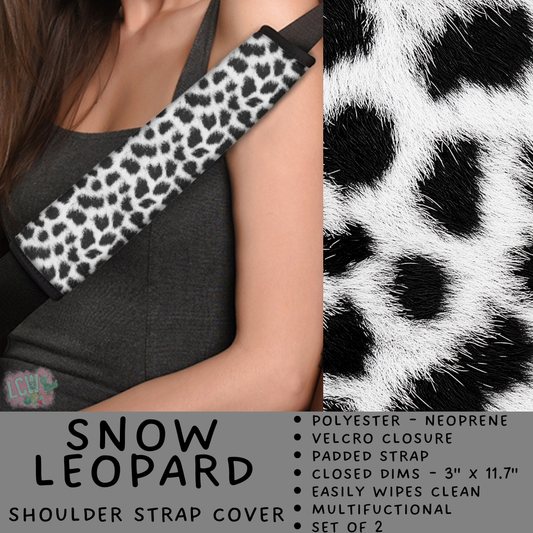 Batch #423 - Car Accessories - Closes 10/2 - ETA mid/late Nov - Snow Leopard Shoulder Strap Pads