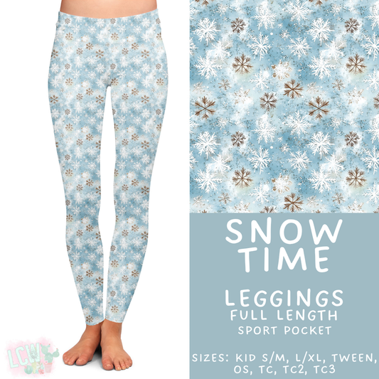 Batch #439 - Winter Watercolor 2 - Closes 10/30 - ETA mid Dec - Snow Time Full Length Leggings