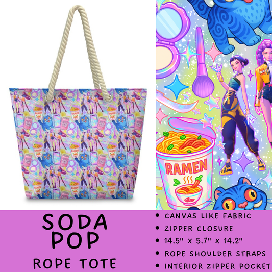 Batch #440 - Magical Character Rope Tote - Closes 10/31 - ETA mid Dec - Soda Pop Rope Tote