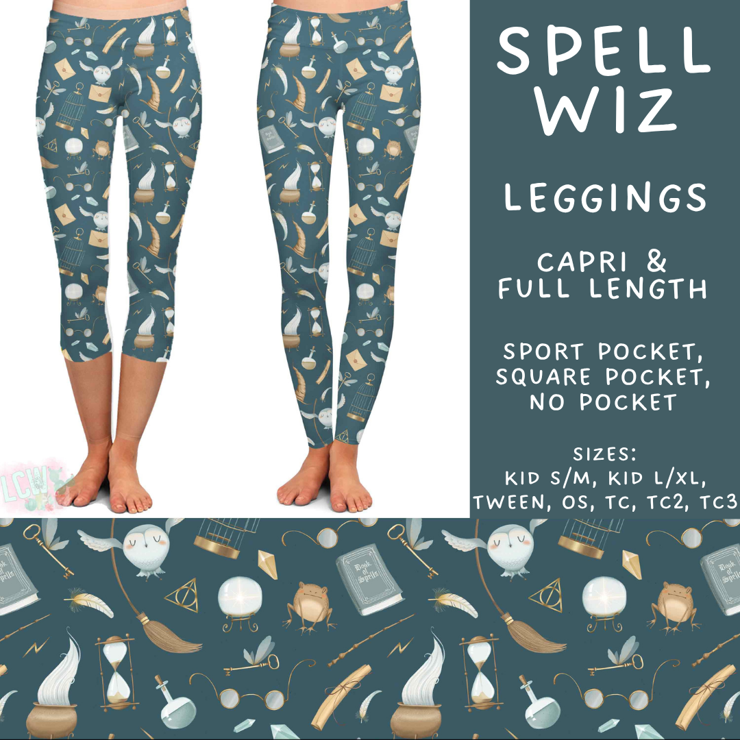Batch #607 - Fun Run 28 - Closes 11/2 - ETA early Jan - Spell Wiz Full and Capri Length Leggings