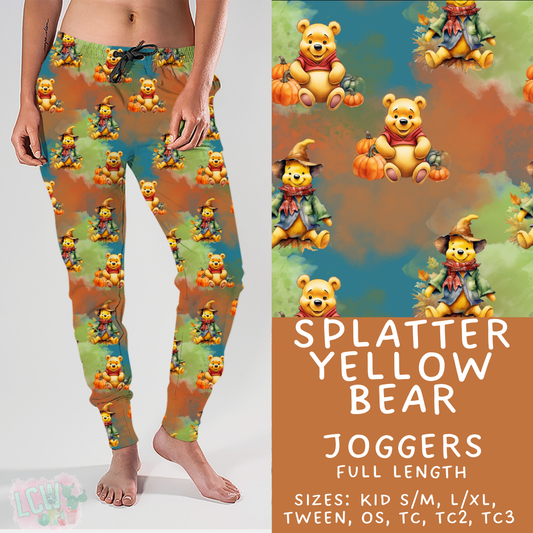Batch #404 - Magical Fall 2 - Closes 8/29 - ETA mid/late October - Splatter Yellow Bear Joggers