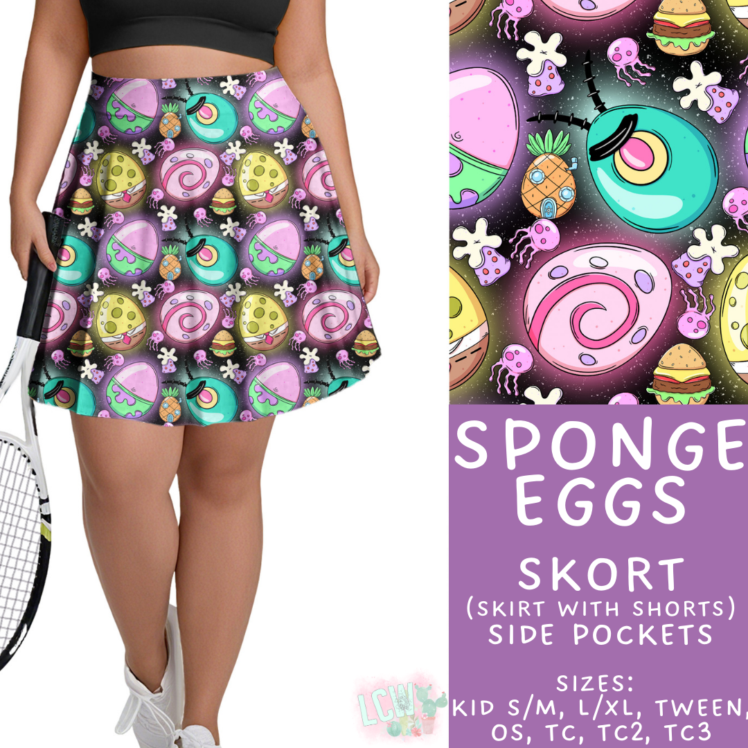 Batch #477 - Magical Character Easter - Closes 1/12 ETA - Early March - Sponge Eggs Skort