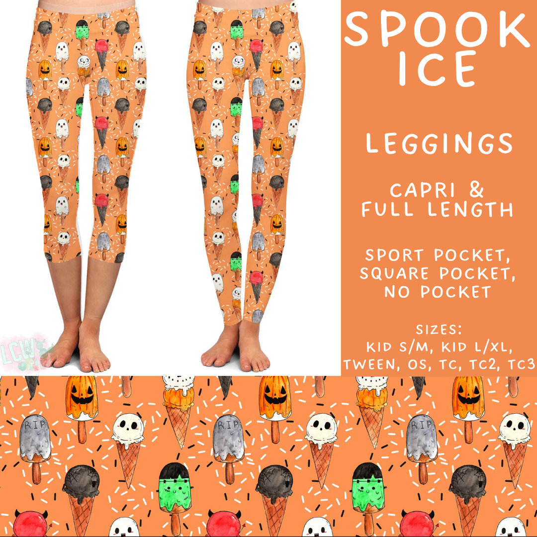 Batch #527 - Spooky Summer 2 - Closes 5/8 - ETA early July - Spook Ice Full and Capri Length Leggings