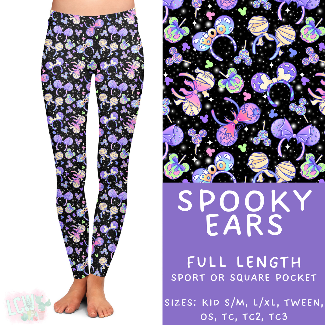 Ready to Ship - Spooky Ears Full Length Leggings - Square Pocket OS & TC