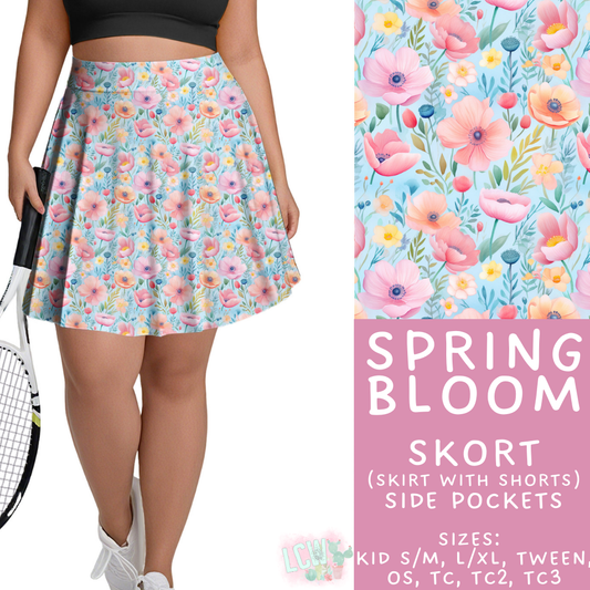 Batch #478 - Bunny Trail Collection - Closes 1/12 ETA - Early March - Spring Bloom Skort