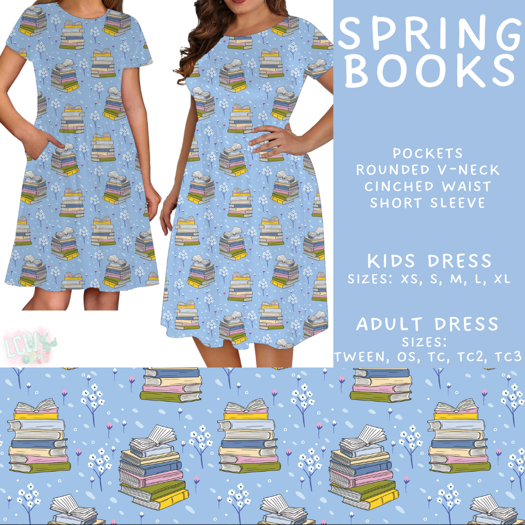 Batch #508 - February Request Run - Closes 3/25 - ETA late May - Spring Books Adult & Kids Dresses