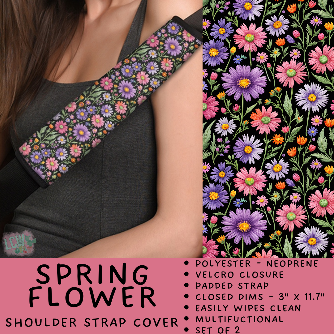 Batch #423 - Car Accessories - Closes 10/2 - ETA mid/late Nov - Spring Flower Shoulder Strap Pads