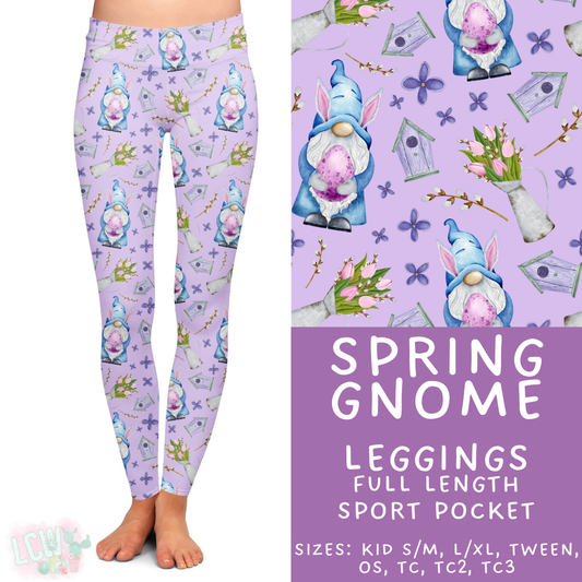 Batch #478 - Bunny Trail Collection - Closes 1/12 ETA - Early March - Spring Gnome Full Length Leggings
