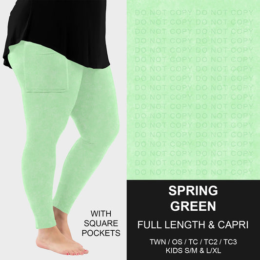 B280 - Preorder Spring Green Leggings w/ Pockets (Closes 3/22. ETA: late May)
