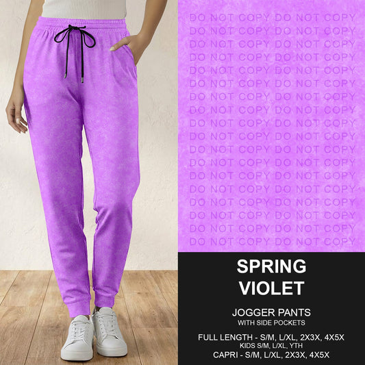 B280 - Preorder Spring Violet Joggers (Closes 3/22. ETA: late May)