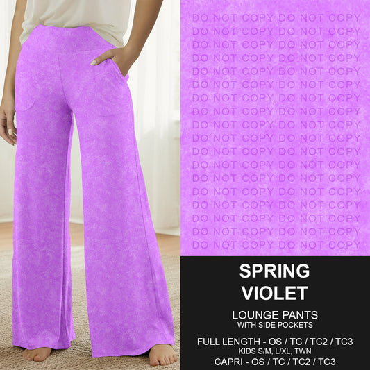 B280 - Preorder Spring Violet Lounge Pants (Closes 3/22. ETA: late May)