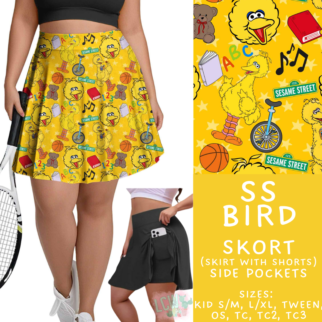 Batch #544 - Cool Characters 16 - Closes 6/17 - ETA mid August - SS Bird Skort