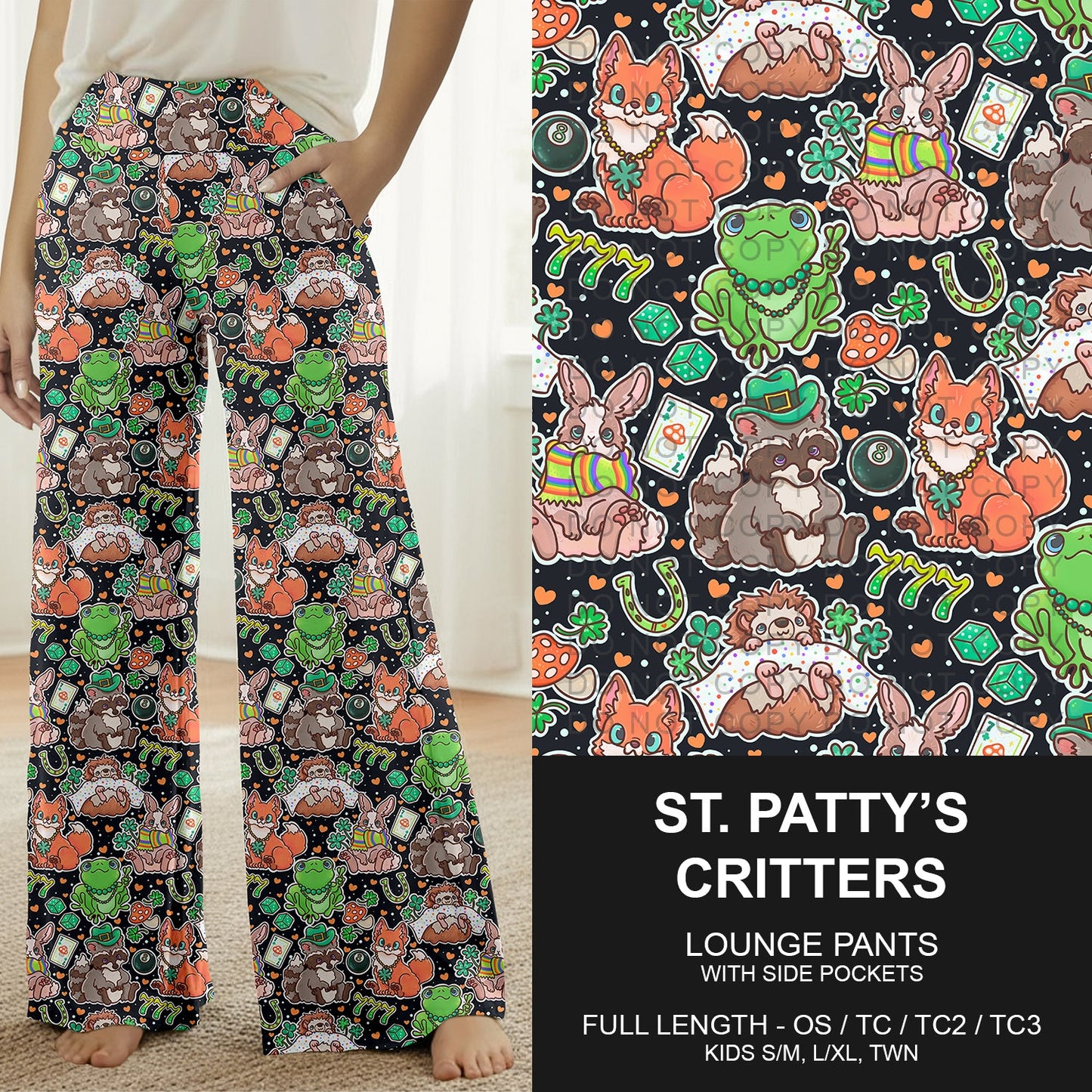B268 - Preorder St. Patty's Critters Lounge Pants (Closes 12/28. ETA mid Feb.)
