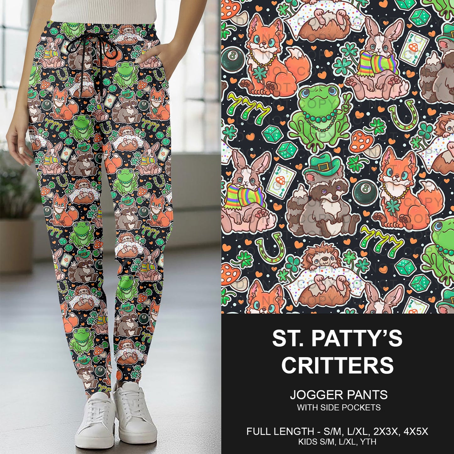 B268 - Preorder St. Patty's Critters Joggers (Closes 12/28. ETA mid Feb.)