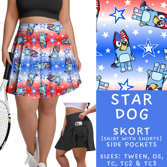 Batch #336 - RWB Characters - Closes 5/7 - ETA mid June - Star Dog Skort