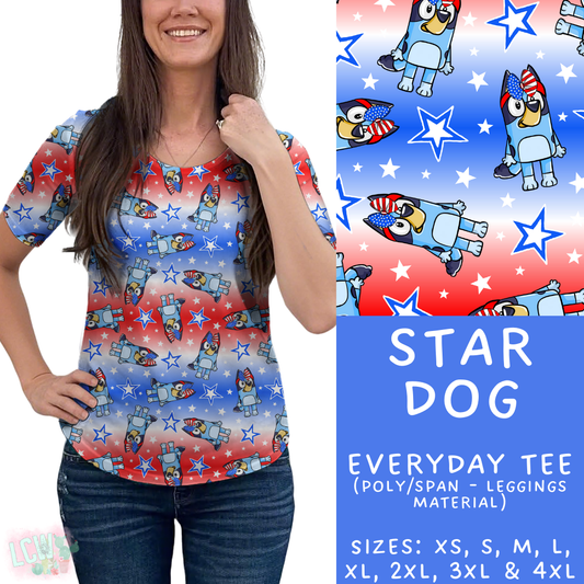 Batch #336 - RWB Characters - Closes 5/7 - ETA mid June - Star Dog Everyday Tee