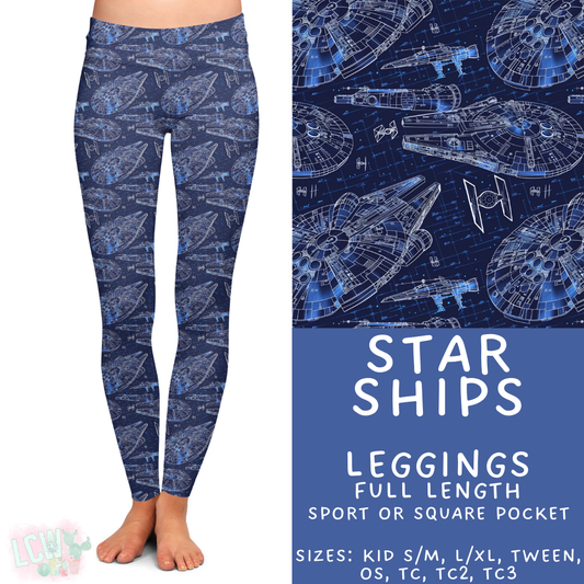 Batch #421 - Fun Run 15 - Closes 9/29 - ETA mid/late Nov - Star Ships Full Length Leggings