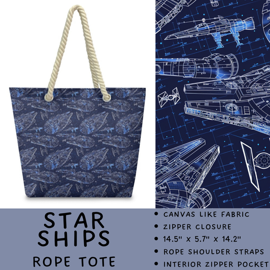 Batch #440 - Magical Character Rope Tote - Closes 10/31 - ETA mid Dec - Star Ships Rope Tote