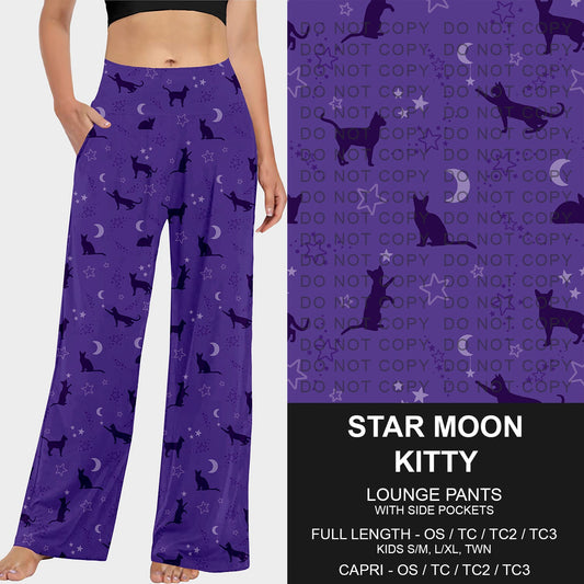 B229 - Preorder Star Moon Kitty Lounge Pants (Closes 5/18. ETA: late July)