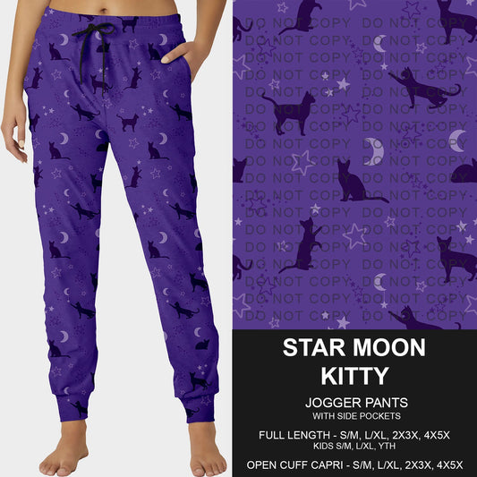 B229- Preorder Star Moon Kitty Joggers (Closes 5/18. ETA: late July)