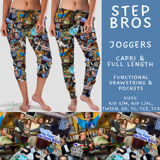 Batch #502 - Show Time - Closes 3/11 - ETA mid May - Step Bros Full and Capri Length Joggers