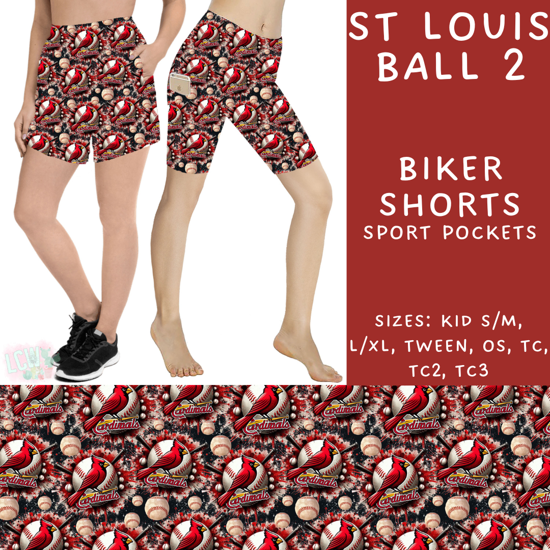 Batch #498 - Strike Out 3 - Closes 3/2 - ETA early May - St Louis Ball 2 Biker & Jogger Shorts - Alonna's Legging Land