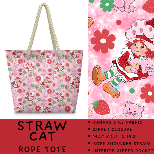 Batch #440 - Magical Character Rope Tote - Closes 10/31 - ETA mid Dec - Straw Cat Rope Tote