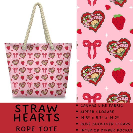 Batch #440 - Magical Character Rope Tote - Closes 10/31 - ETA mid Dec - Straw Hearts Rope Tote