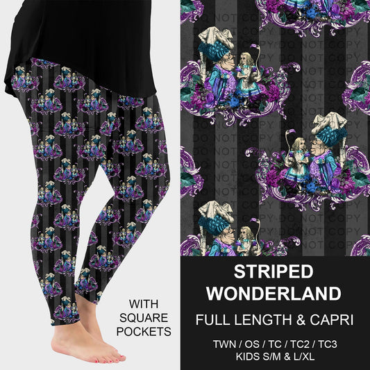 B277 - Preorder Striped Wonderland Leggings w/ Pockets (Closes 3/08. ETA: mid May) - Alonna's Legging Land