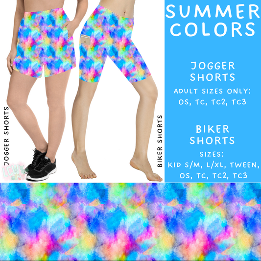Ready to Ship - Summer Colors Jogger Shorts - TC2