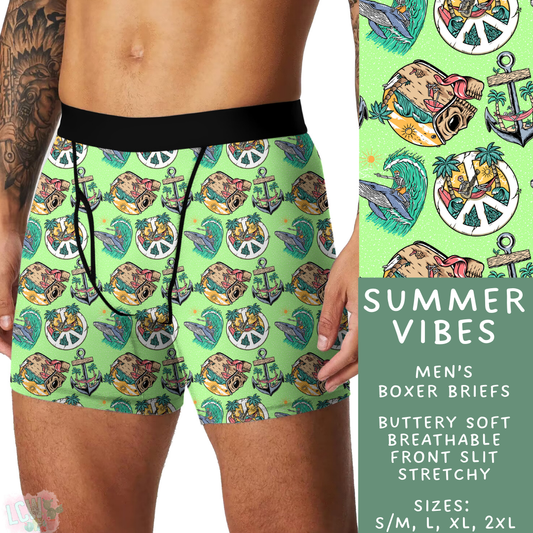 Batch #340 - Comfortable Underwear 4 - Closes 5/16 - ETA early July - Summer Vibes Men's Boxer Briefs