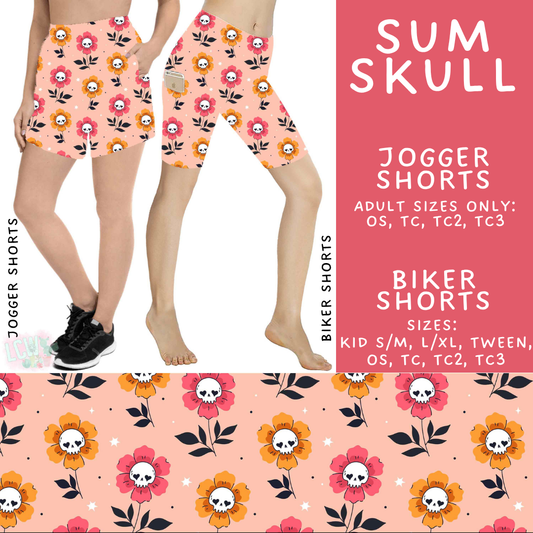 Batch #527 - Spooky Summer 2 - Closes 5/8 - ETA early July - Sum Skull Biker & Jogger Shorts