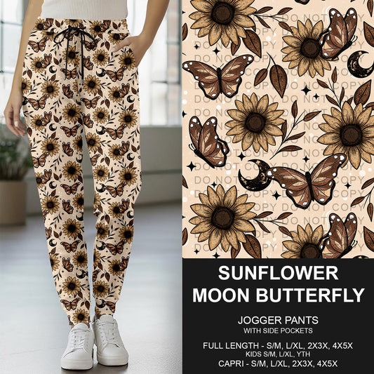 B277 - Preorder Sunflower Moon Butterfly Joggers (Closes 3/08. ETA: mid May) - Alonna's Legging Land