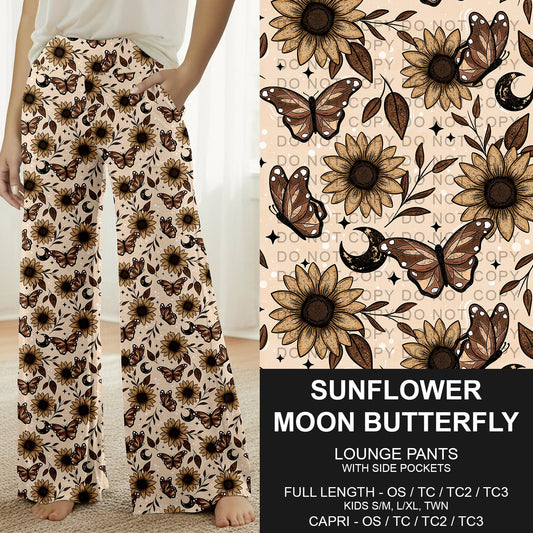 B277 - Preorder Sunflower Moon Butterfly Lounge Pants (Closes 3/08. ETA: mid May) - Alonna's Legging Land