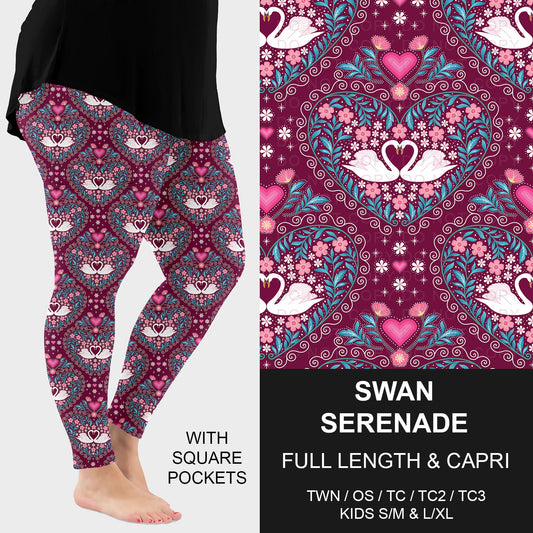 B263 - Preorder Swan Serenade Leggings w/ Pockets (Closes 11/30. ETA: late Jan.)