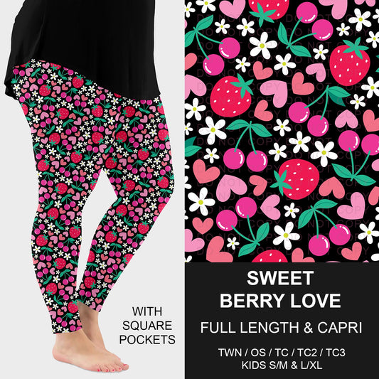 B263 - Preorder Sweet Berry Love Leggings w/ Pockets (Closes 11/30. ETA: late Jan.)