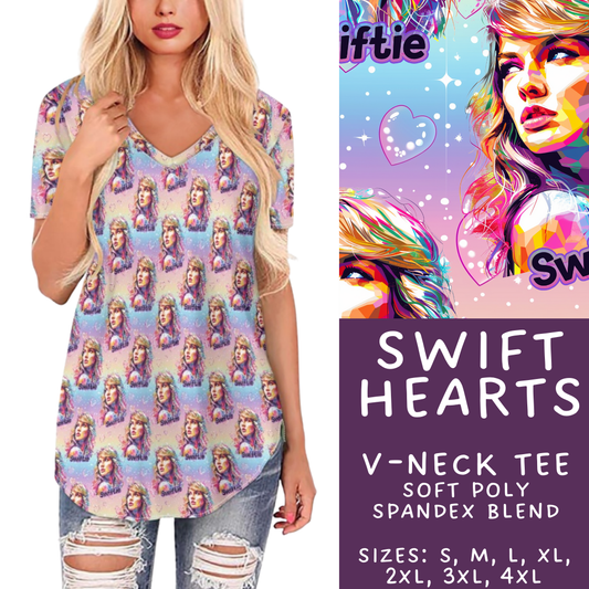 Batch #427 - August Request Run - Closes 10/9 - ETA late Nov - Swift Hearts V-Neck Tee