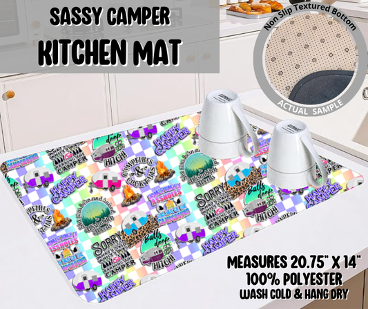 Preorder! Closes 5/22. ETA August. Sassy Camper Kitchen Mat
