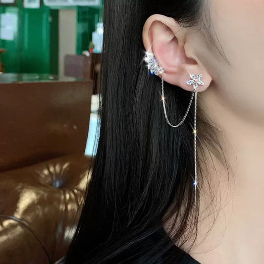 FLOWER TASSEL EARRINGS (PAIR)
