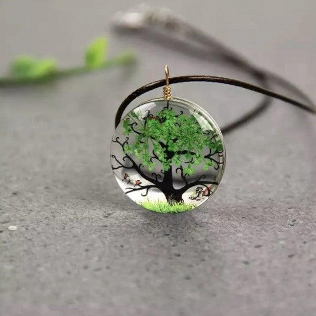GLASS FLOWER PENDANT - Alonna's Legging Land