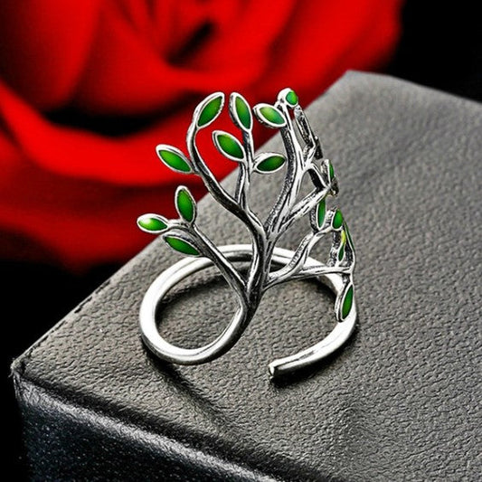 GREEN LEAF RING (ADJUSTABLE) - Alonna's Legging Land