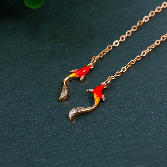 LUCKY KOI EARRINGS (PAIR) - Alonna's Legging Land