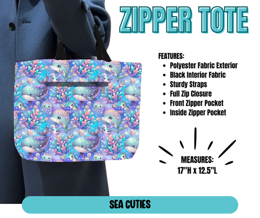 Preorder! Closes 5/21. ETA August. Sea Cuties Zipper Tote
