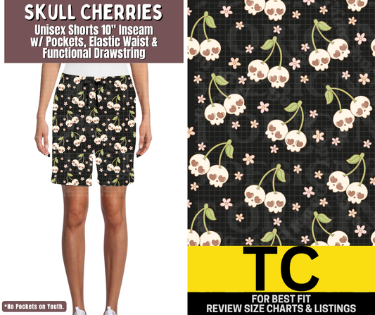 Skull Cherries Unisex Shorts