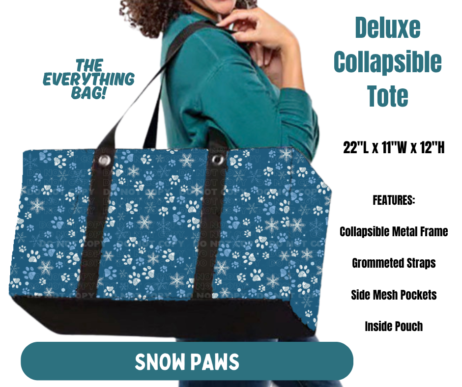 Preorder! Closes 8/13. ETA Nov. Snow Paws Collapsible Tote